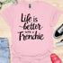 Life is better with a frenchie - V9 - Peek A Boo T-Shirt